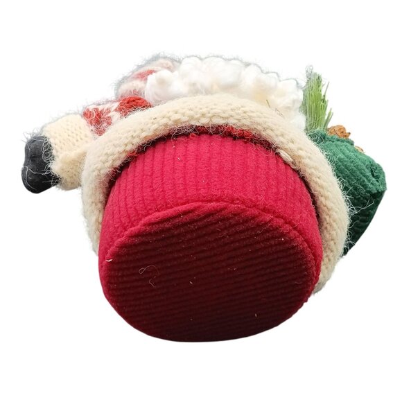 Handcrafted Santa Claus Decoration With Knitted Red & White...